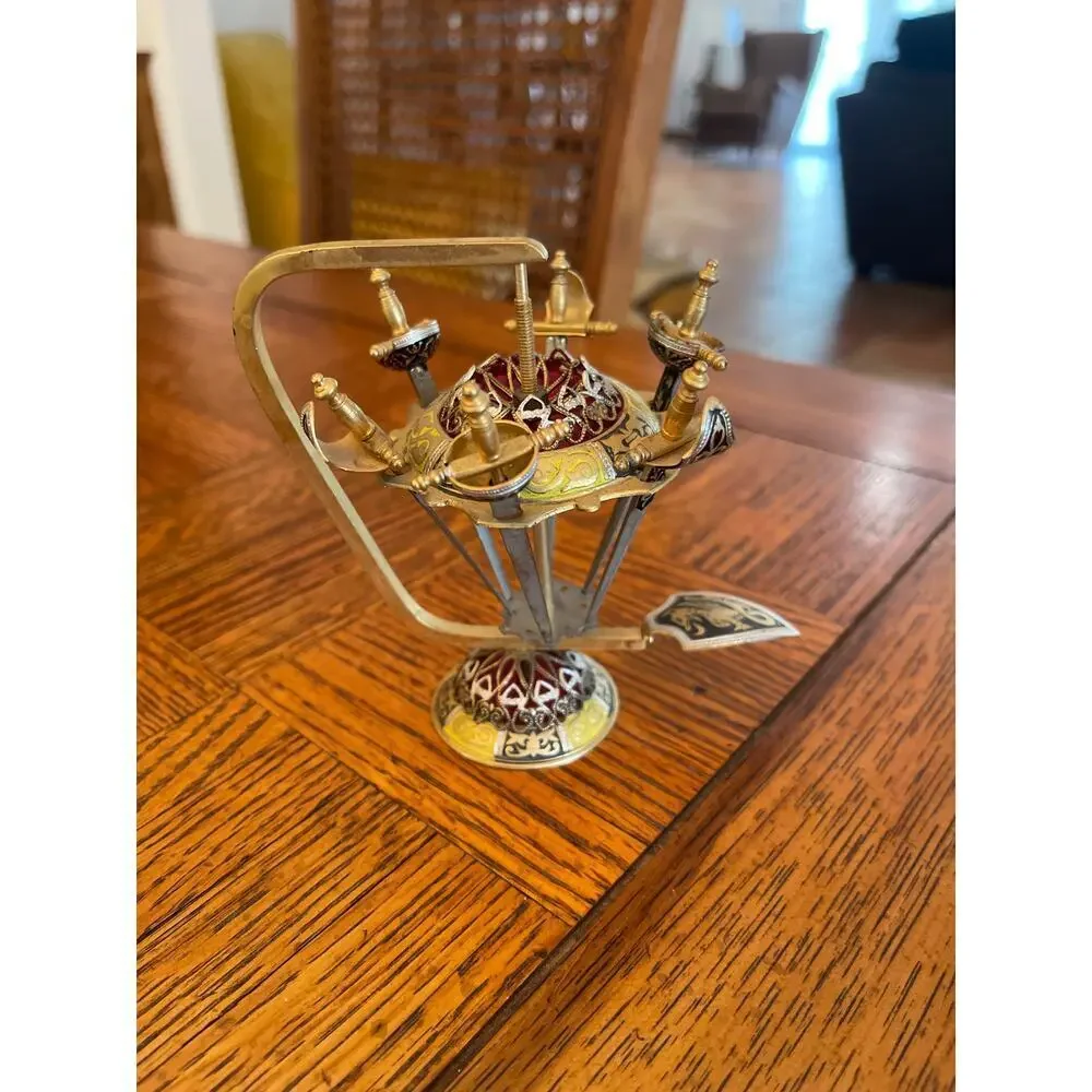 Vintage Toledo cocktail stand with 6 swords